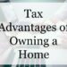 Tax benefits of owning a home